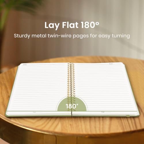 Image of Taja Lined Spiral Notebook for Work, 5.7 inchx7.9 inch Spiral Journal College Ruled