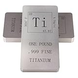 Titanmetallbar .999 Reines Titanbarren 1 LB (454g) Element Ti Präzisionsguss für Sammler, Labore und Metallbearbeitung