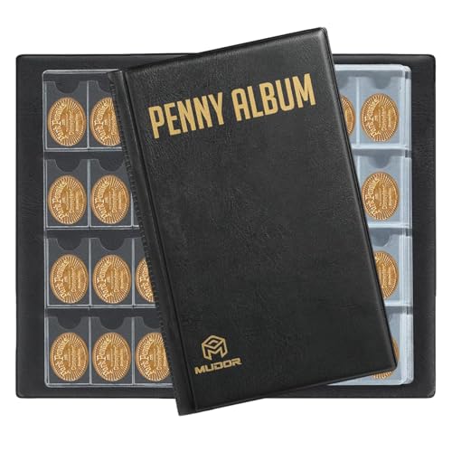 MUDOR Pressed Penny Collection Book Album Holds 160 Coins Holder