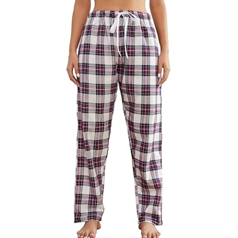 ENJOYNIGHT Women's Soft Flannel Pyjama Bottoms Cover