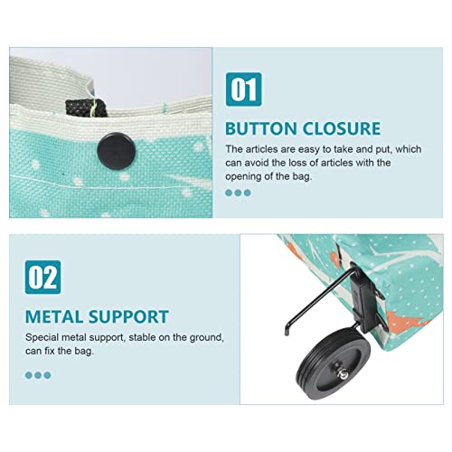 Zerodeko Zusammenklappbare Trolley-Taschen Einkaufstasche Mit Rädern Zusammenklappbarer Einkaufswagen Wiederverwendbare… – Bild 6