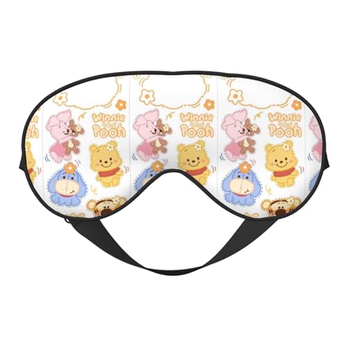 くまのプーさん 睡眠用 遮光 目隠し 可愛い 安眠 快眠 軽量 キャラクターズ グッズ ポーチ付き ケース付き 自由調整可能 子供 男の子 女の子 ds102