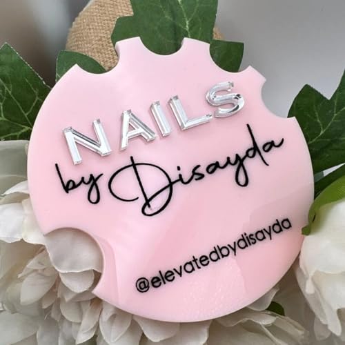 Bandeja personalizada para fotos de uñas acrílica rosa miniatura 1