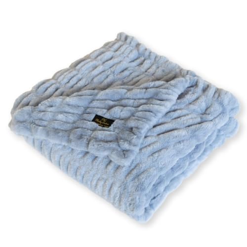 Minky Couture Hugs Alaskan Blue Blanket - Travel