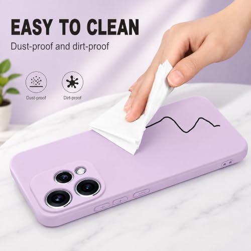Image of Back Cover Compatible with Oppo Reno15 5G | Full Camera Protection | Premium Liquid Silicon Case | Flexible Bumper Case for Oppo Reno15 5G (Purple)