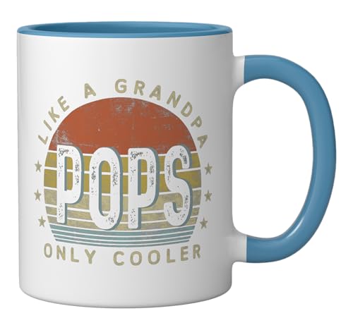 Taza cerámica vintage Azul/Blanca 11 oz miniatura 2