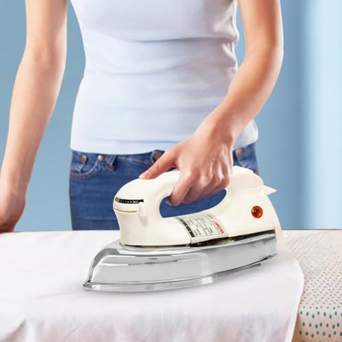 2.5 KG Heavy Weight Dry Iron Press with Stainless Steel Base 750 W Dry Iron (White)