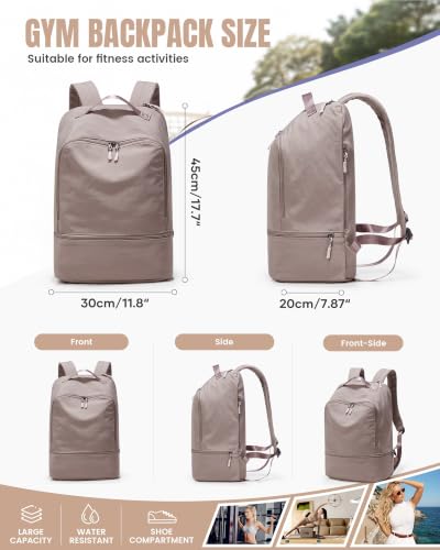 Image of Gym Backpack for Women Lightweight Sports Casual Daypack Pink