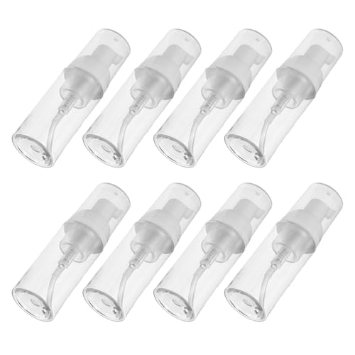 TOYANDONA 8 Piezas Dispensador de Espuma Transparente para Viaje 50 Ml, Botella Rellenable de Plástico Bomba, Pack de 8 Unidades para Jabón, Champú y Cuidado Facial Portátil