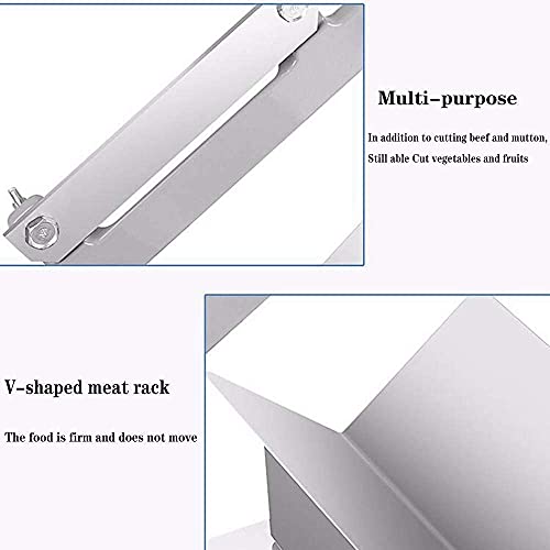 FCPLLTR Nahrungsmittel Slicer Fleisch Slicers für Heimgebrauch, professionelles Handbuch Gefrorene Fleischschneider für… – Bild 3