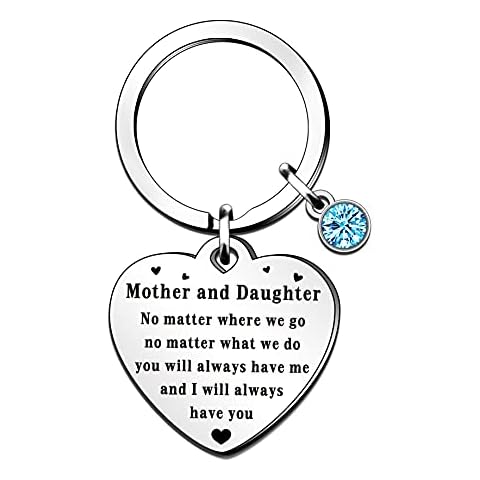 QMVMV Gifts for Mum Daughter Keyring Gifts from Mum Daughter Birthday Christmas Thanksgiving Mother's Day Gift for Mum Daughter Cover