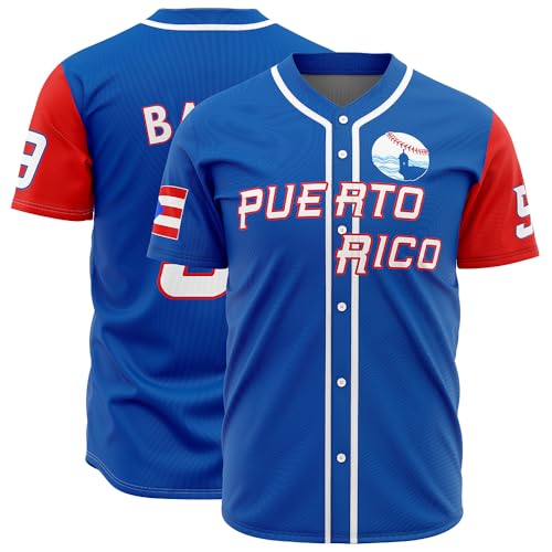 Puerto Rico Baseball Jersey for Men World Game Classic Baseball