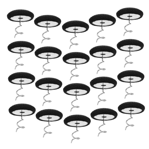 EPIGEIST 30pcs Fabric Covered Twist Pins for Slipcovers and Bed Skirts Stainless Steel Upholstery Tacks Black Slip Fastening for Sofa and Furniture Decor