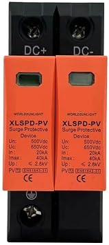 DC SPD DPS 2P 20-40KA 600V 800V 1000V Surge Protective Device Low-Voltage Arrester House din Rail 2 Poles Protector XLSPD-PV2P 500V
