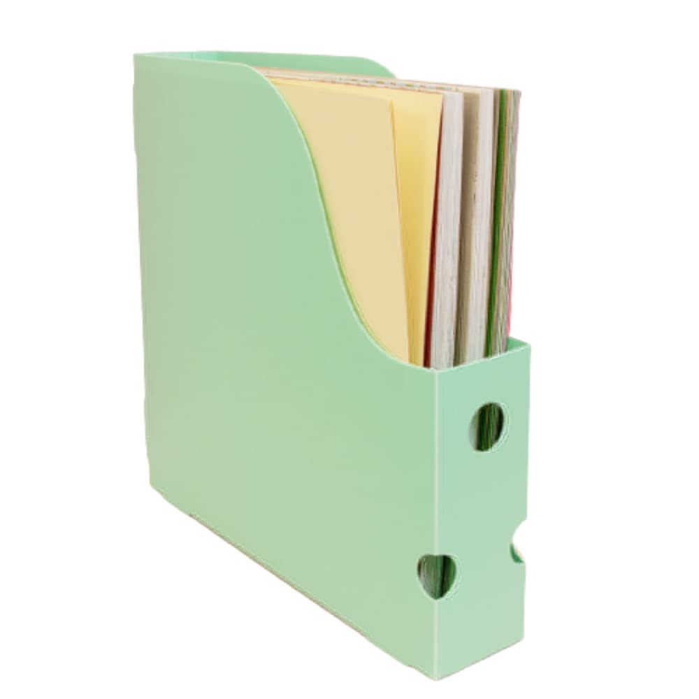 Classeur vertical Craftelier turquoise d'une finition soignée pour papiers
