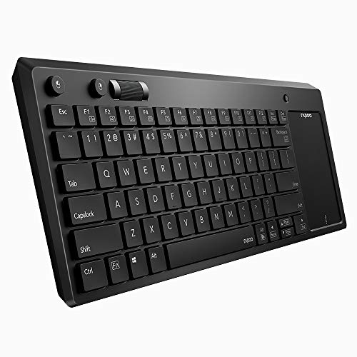Rapoo K2800 Wireless TV Keyboard with Touchpad, Easy Media Control and Built-in Big