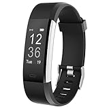 Teslasz Fitness Tracker HR, IP67 Waterproof Fitness Tracker with Heart Rate Monitor Auto-Sleep Monitor 14 Kinds of Traning Modes Fitness Tracker 0.96 Inches OLED Display Activity Tracker (Black)