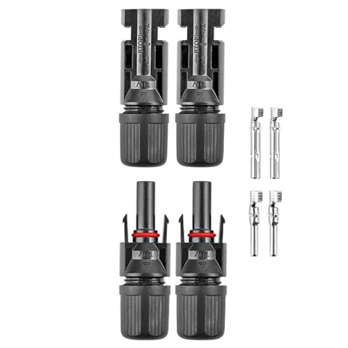 Image of BACKBONE Solar MC4 Connector Kit - 2 Pairs Male & Female for Solar Panel Cables | Waterproof, Durable & Easy-Install PV System Connectors (Pack Of 2)