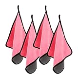 EXAOMBLE 4Pcs Pool Cue Cleaner Coral Fleece Cleaning Cloth for Billiard Cue Shaft Polishing and Dust Removal 11.8 Inch Durable Snooker Cleaner Towel
