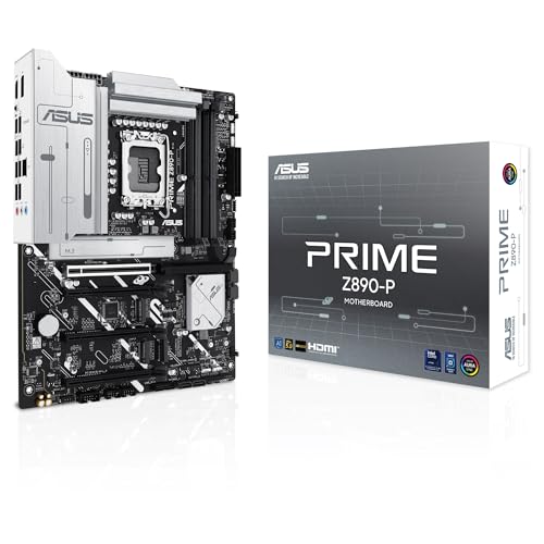 ASUS Prime Z890-P - Placa Base ATX, 14+1+2+1 (80A) etapas de Potencia, DDR5, PCIe 5.0 Compatible con GPU de última generación, Puerto USB Tipo-C a 20 Gbps, 4 Ranuras M.2, PCIe Q-Release