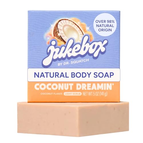 JUKEBOX Natural Womens Bar Soap Creamy Lather Shower & Bath Soap Crafted Using Cold Process With Natural Oils No Harsh Ingredients Coconut Dreamin 5oz