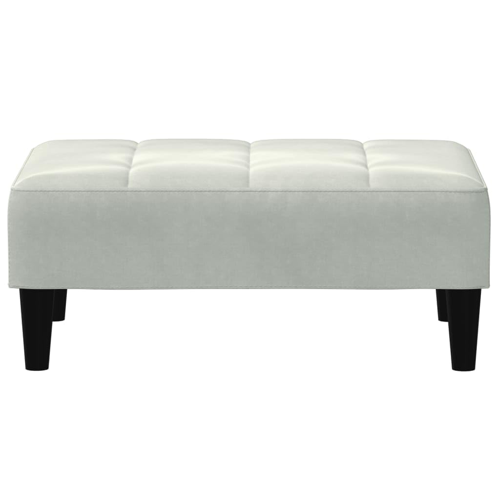 Sofa z funkcją spania 2-osobowa z podnóżkiem, jasnoszary aksamit, sofa przekształcająca do pokoju gościnnego, solidne wzornictwo, wygodne doświadczenie siedzenia, meble do salonu