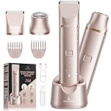 VG VOGCREST 【Bikini Trimmer für Frauen】 2-in-1 Schmerzloser Körperrasierer für Achselbein Arm (Champagner Gold)