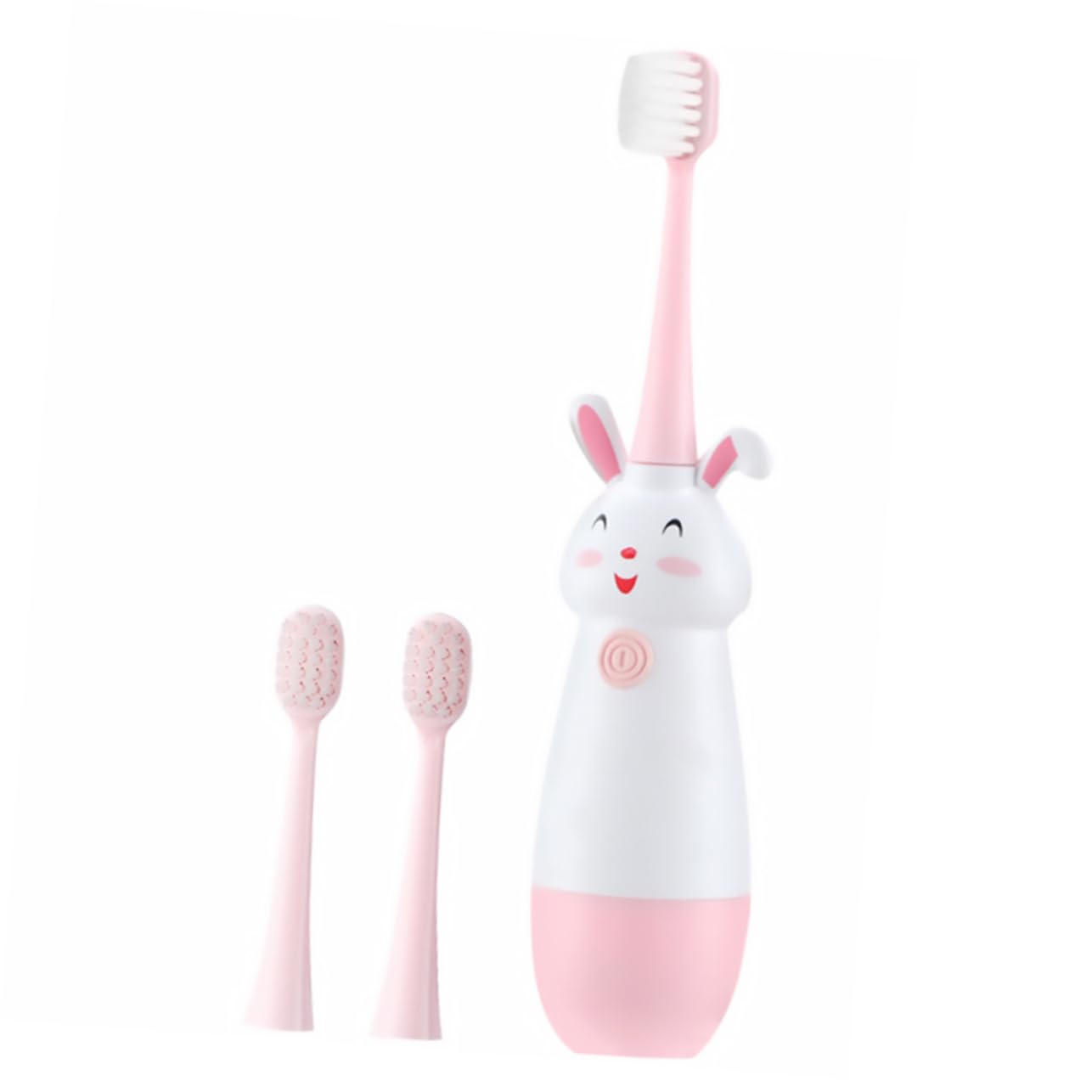 Gatuida 3 Juegos Cepillo Eléctrico Infantil Sónico Rosa Cabezal con Cerdas Suaves para Bebés Diseño de Dibujos Animados Recambios para Niñas