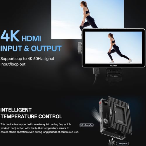 Image of VILTROX 7 inch Camera Monitor, 2800nit Touchscreen, 4K60Hz Camera Field Monitor