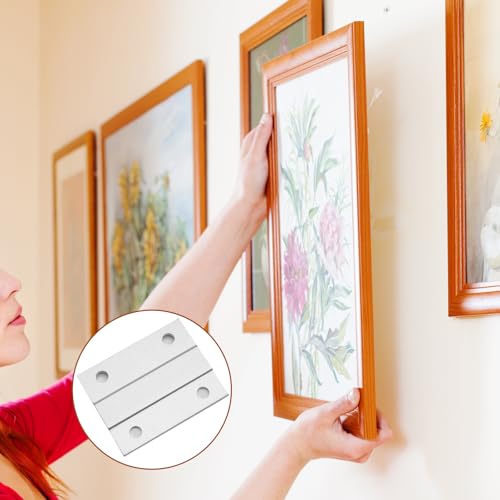 Image of Murtenze 2 Inch French Cleat Picture Hanger Z Hanger, Aluminum Interlocking Wall Mounting Bracket Hardware Kit Z Clips for Hanging Wall Painting, Picture, Whiteboard, Headboard, Artwork (2 Pairs)