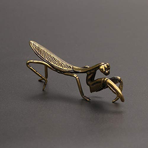 Toddmomy 2Pcs Copper Praying Mantis Feng Shui Brass Statue Animal Insect Garden Sculpture Figurine For Art Graden Yard Tea Table Spring Easter Feastival Decor Collectible Gift Golden #TOP5