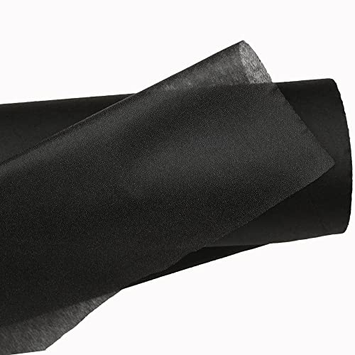 JPstraps –Tela Termoadhesiva Entretela Fliselina Fusible de una Cara Interfaz No Tejida para Manualidades, Costura, Bricolaje, Patchwork, Reparación, Dobladillo, Acolchado (Negro, 100cm x 100cm)