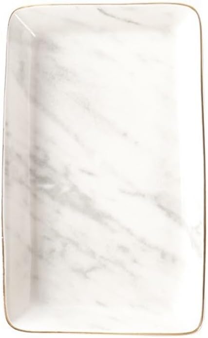 Nordic Marble Painting Phnom Penh Ceramic Storage Tray Organizer(22cm)