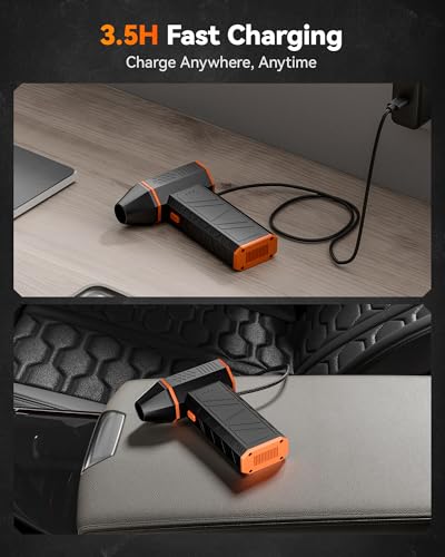 undefined WOLFBOX MF50 Compressed Air Duster-110000RPM Super Power Electric Air Duster, 3-Gear Adjustable Mini Blower with Fast Charging, Dust Blower for Computer, Keyboard, House, Outdoor and Car の商品画像 5