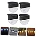 KONTONTY 4 Pcs Solar Fence Lights Outdoor LED Step Stair Lamps Solar Powered Abs Material Garden Safety Lighting Tool