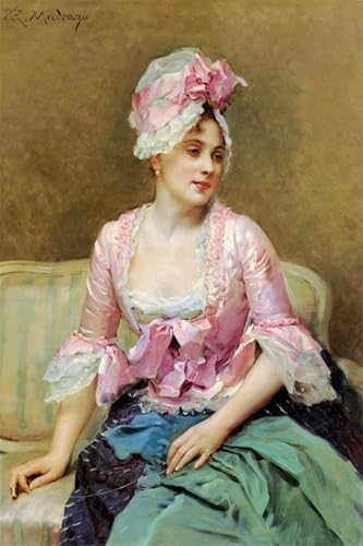 Portrait d'Aline Mason de Madrazo affiche toile 60x90cm pour décoration murale élégante