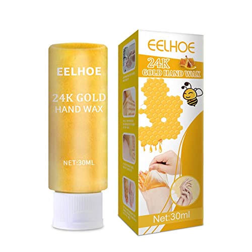 Supertop 24K Gold Honig HandpeelingMasken 30ml | 30 ml Handpeeling-Wachs | Intensiv feuchtigkeitsspendend, hellt dunkle Flecken auf, belebt trockene/raue/rissige Haut für Frauen und Männer (30 ml) Cover