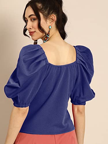 Image of Women's & Girl's Solid Short Sleeve Crop Top (LY-TopD6 Variation)