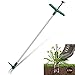 Ohuhu Stand Up Weeder with 3 Stainless Steel Claws, 39" Long Aluminum Alloy Pole Manual Ruderal Remover Weed Puller Hand Tool with High Strength Foot Pedal