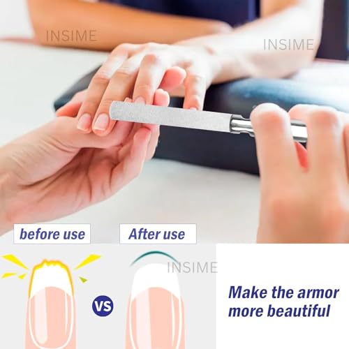 INSIME Stainless Steel Nail filer and buffer | Nail shaper for women Sharp Fingernails | Heavy Duty Reusable Nail File Manicure Pedicure Toenails Nails filer for Natural Nails - Image 6