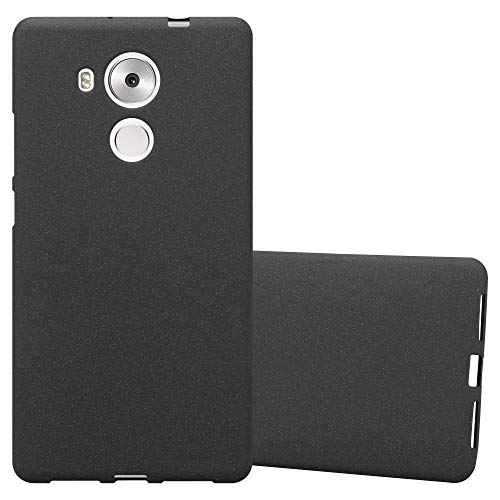 Cadorabo Hülle kompatibel mit Huawei Mate 8 Schutzhülle TPU Silikon Hülle Frost Design Slim Kratzfest Weiche Gummi mit R&umschutz Hülle Hülle für Huawei Mate 8 in Schwarz