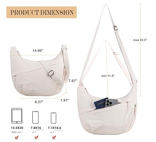 Bolso de nylon cruzado para mujer casual y de viaje miniatura 5