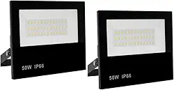 KIT 2 refletor 50w LED SMD Holofote Bivolt Externo Luz Branca
