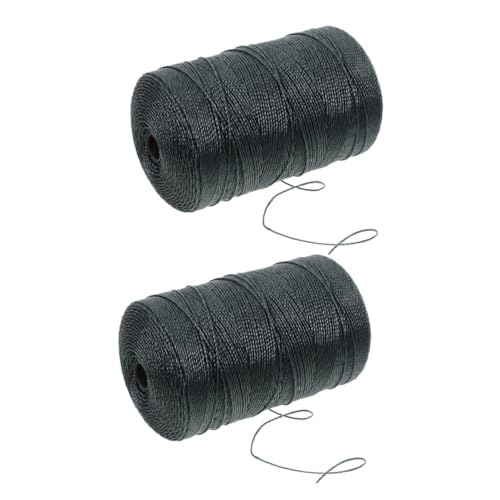 POPETPOP 2rolls Nylon Twine Fishing Line Multipurpose String for Fishing Nets Crabbing Camping and Projects Strong Weather Resistant Strand Design