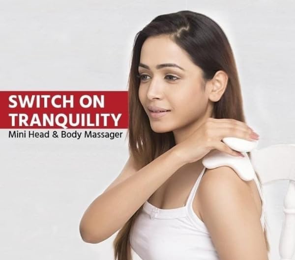 WTP Mini Massager For Neck, Back, Shoulder, Arm, Hand, Leg, Foot, Wrinkles Relief, Microwave Body Massager, White