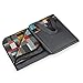 Picnic Time Vista Outdoor Picnic Blanket Tote, Gray with Geometric Print