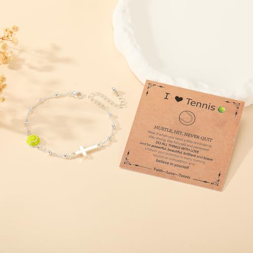 Image of Softball /Volleyball /Soccer /Basketball Football Bracelet for Girls Women, 14K Gold Plated Cross Link Chain Sport Accessories Christian Jewelry Gifts for Teens Team Coach Players