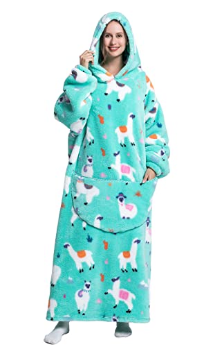 Seogva Extra Long Wearable Blanket Hoodie, Oversized Blanket Sweatshirt, Super Warm and Cozy Giant Hooded Blanket - Image 3