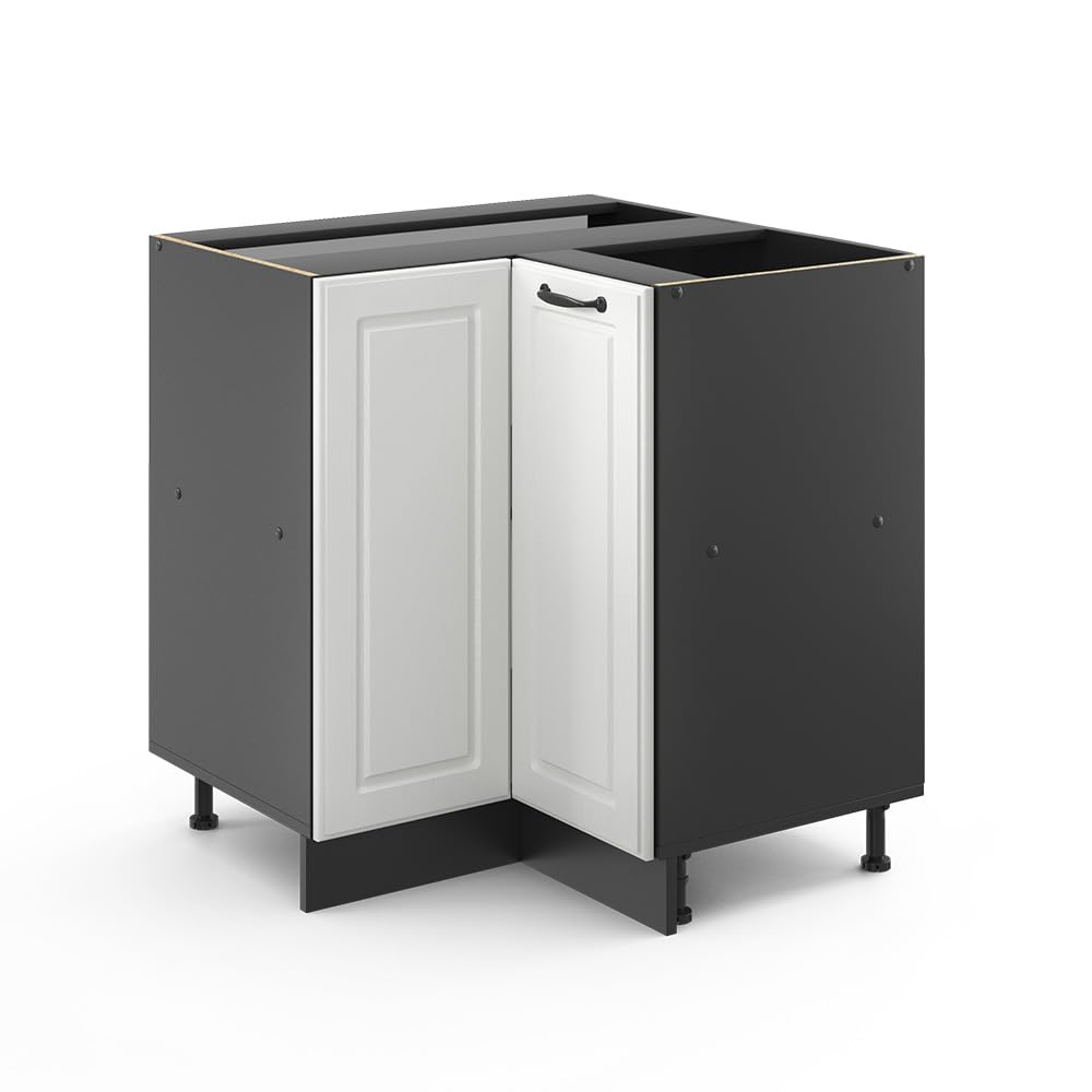 Vicco Mobile ad angolo cucina R-Line, Bianco rustico, 75.6 cm senza piano di lavoro, per la libera combinazione all'interno di sistemi cucina modulari