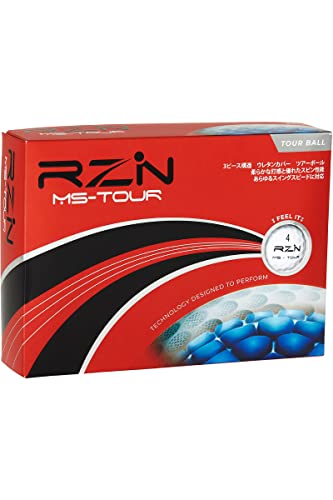 RZN Golf MS-Tour Golf Balls, 3 Pieces, 1 Dozen (Set of 12), Resin Golf Balls